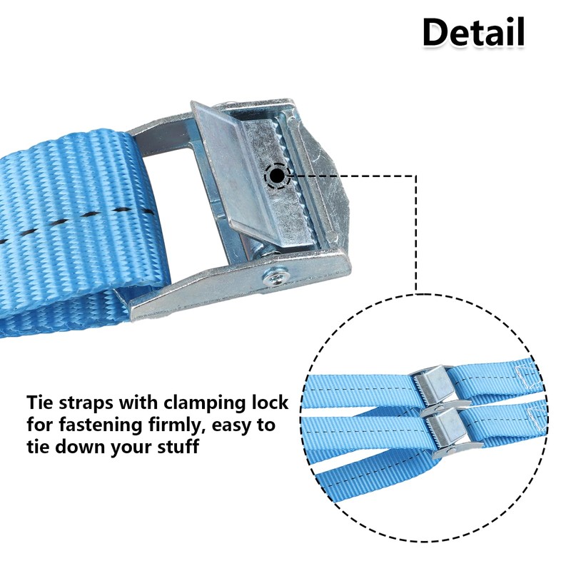 ASelected 4Pcs Ratchet Tie Down Straps 4 M X 25