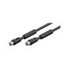 Wentronic 50728-GB Coaxial Cable, Coaxial Plug to Coaxial Jack 1.5m