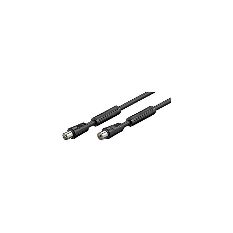 Wentronic 50728-GB Coaxial Cable, Coaxial Plug to Coaxial Jack 1.5m