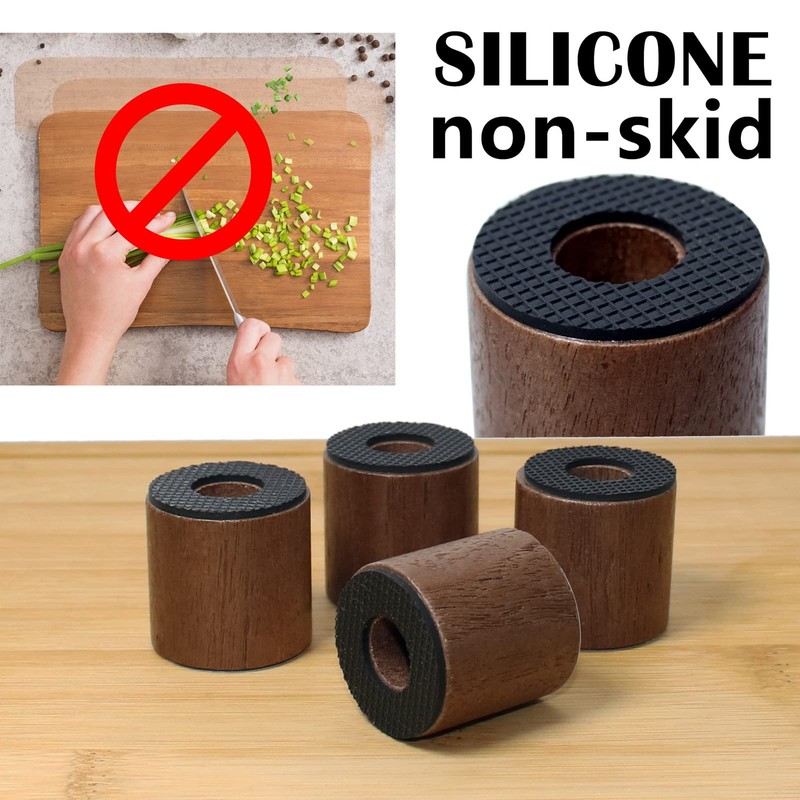 ANFU Cutting Board Feet, Walnut Chopping Board Feets, Non Slip