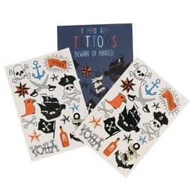 Beware of the Pirates Temporary tattoos (2 Sheets)