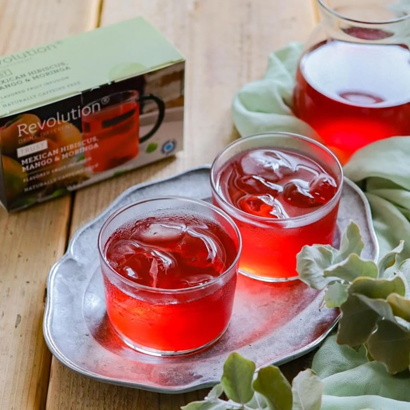 Revolution Tea Fruit Tea Bag (Hibiscus, Mango & Moringa), Caffeine-free
