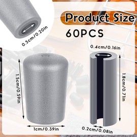 60 Pieces Rubber Feet for Grid Sink Protector Rubber Grid Kitchen Sink Wire Protective Rack Feet Grate Wire Bumper Replacement Protector Parts for Kitchen Rack(Grey)