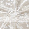 White Lace Sheer Curtain for Living Room Bedroom Leaf Buds