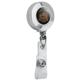 Hide and Seek Champion Bigfoot Sasquatch Funny Retractable Reel Chrome Badge ID Card Holder Clip