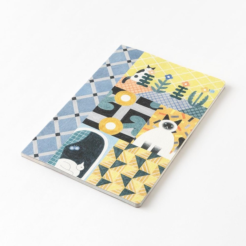 Midori 15353006 Notebook, Loose Log, Cat Pattern B6