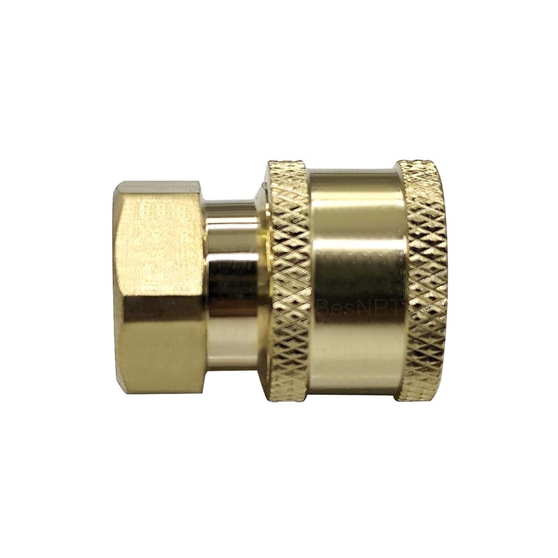 BesNPT 2 Pcs Brass Pressure Washer Coupler,1/4" Quick Connect to