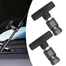getfay Pack-2 Car Engine Hood Lift Rod Anti-Slip Retainer, Snap-Type Lift Rod Anti-Pinch Safety Device, Trunk Air Pressure Rod Strut Shock Absorption Fixing Tool, Universal for Cars SUVs (Black)