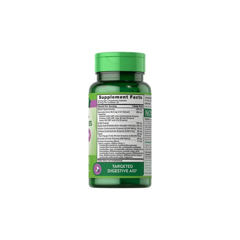 Nature's Truth Probióticos Prebióticos Multienzimas 60 Cápsulas Veganas