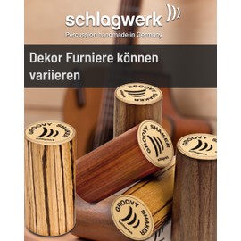 Schlagwerk SK50 Groovy Shaker - Handgefertigtes Rhythmusinstrument aus Holz - kompakter Percussion Shaker für Profis und Einsteiger - Made in Germany