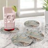HAOCOO Drink Round Coasters with Holder (Set of 6), Absorbent