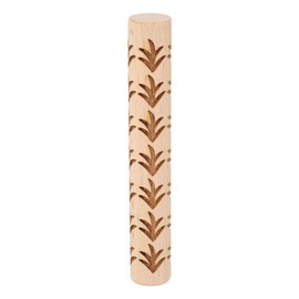 HARFINGTON Wood Clay Roller 4" Grass Pattern Rolling Pins Wood Rollers Pottery Tools Wood Grain Texture Rollers for Clay Baking Dough Playdough DIY