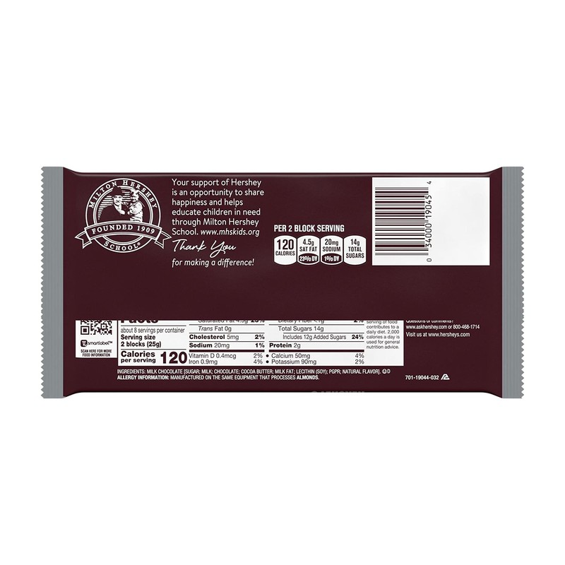 HERSHEY'S Chocolate Candy Bar, Giant (Pack of 12)
