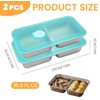 Stainless Snack Container Reusable, Double Compartment Snack Containers with Lids,