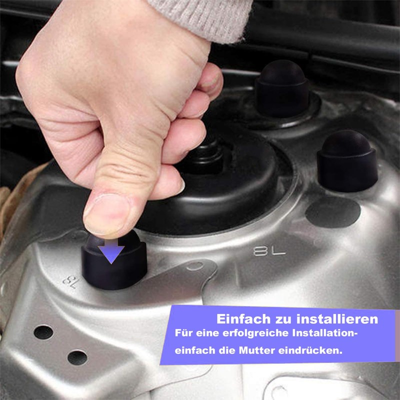 Screw Caps and Nuts, M8 Round Hexagonal Protective Caps, Pack