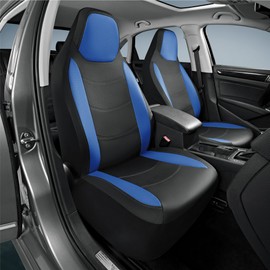 Road Comforts Car Seat Cover, Leather Full Set Car Seat Cover, Automotive Interior Cover, Universal Fit for Most Cars, SUVs, Trucks, and Vans, Airbag Compatible (Blue