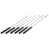 6 fondue forks, cutlery, skewers with black PP handle