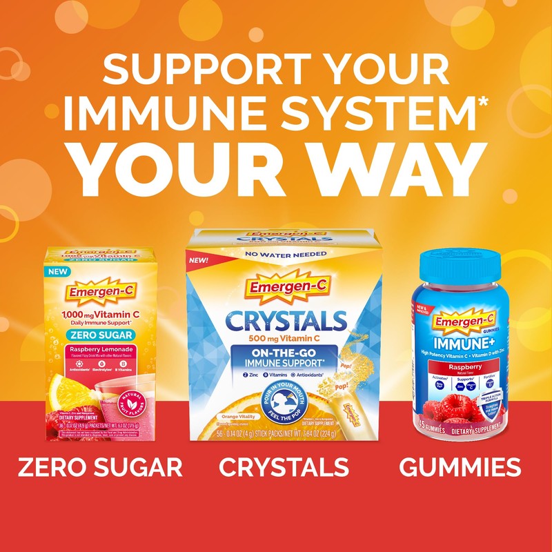 Emergen-C 750mg Vitamin C Gummies for Adults, Immunity Gummies with