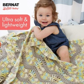 Bernat Softee Baby Pale Blue Yarn - 3 Pack of 141g/5oz - Acrylic - 3 DK (Light) - 362 Yards - Knitting/Crochet