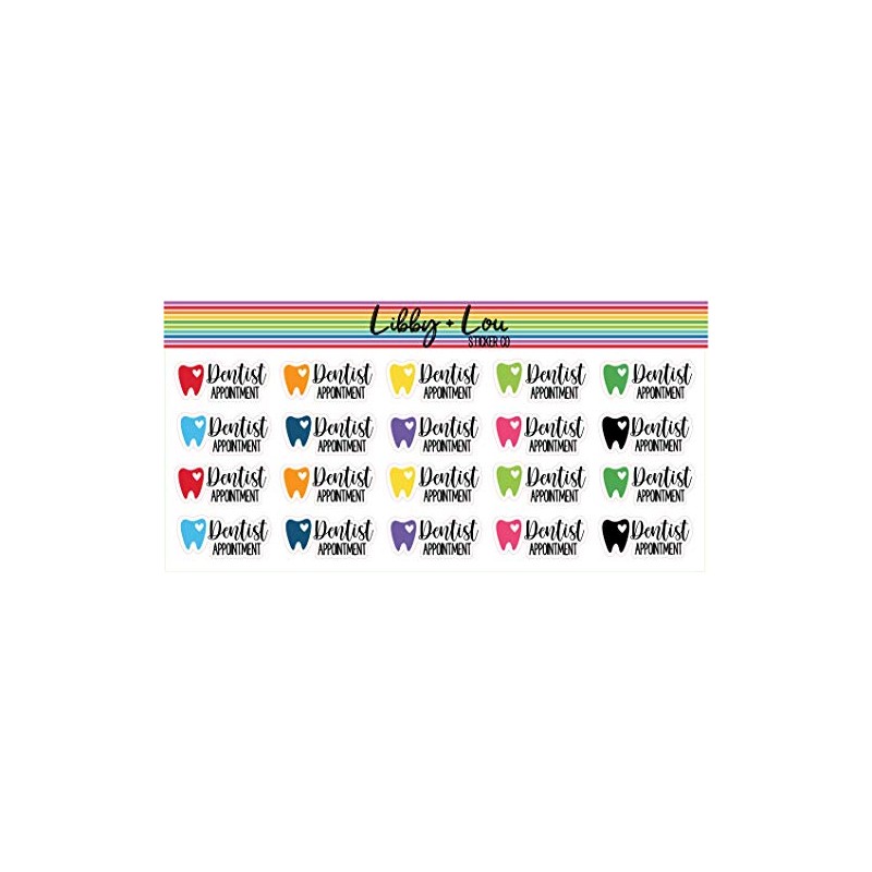 Dentist Appointment Planner Sticker | Libby and Lou Sticker Co