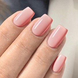 Lifextol 120pc Pink Coffin Press on Nails Short Fake Nails Press ons for Women Acrylic Nail Presson Nail&Glue Tabs, Short Pink Fingernails Coffin False Fingernail Tip Stick on Artificial Fingernail