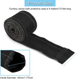 EATBALE For TIG Welding Torch Cable Cover Cowboy Velcro Jacket Style Cover, MIG/Plasma Cable Sleeves for TIG Cover 4 Meters & 13 Feet Length with Cable Zip ties