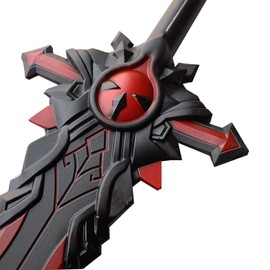 Fantasy Game Style Genshin Foam Cosplay Satety Foam Sword Scepter Blade Weapon Costume (Choose Style) (Wolf's Gravestone- 31.5 inch)
