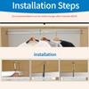 KOOLEVER Wardrobe Rails and Fittings, 4Pcs Oval Wardrobe Rail Bracket,