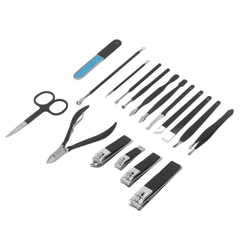 18 Pcs Manicure Set Portable Eyebrow Trimmer Dead Skin Pliers