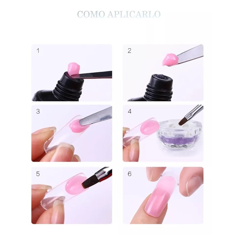 Obp Polygel Cristal Extendido 15ml + Herramientas De Aplicación