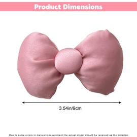 Pink Hair Bow Clip, Red Bow Hair Clip Hair Bows Satin Hair Bow, Bow Clips for Hair for Women (Pink)