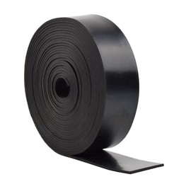 DOBTIM Solid Rubber Strips Neoprene Rubber Weather Stripping for Garage Door Seals Under Bottom,Top, Sides, Not Include Sealant/Adhesive (W:2 in x T: 1/8 in x L: 25 Ft)
