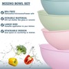 Greentainer 4-Piece Plastic Mixing Bowl Set, 113oz Lightweight Serving Bowls,
