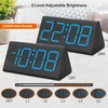 DreamSky Wooden Digital Alarm Clocks for Bedrooms - Electric Desk