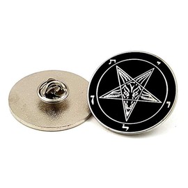 Church of Satan SIgil of Baphomet Lapel Pins (Black)