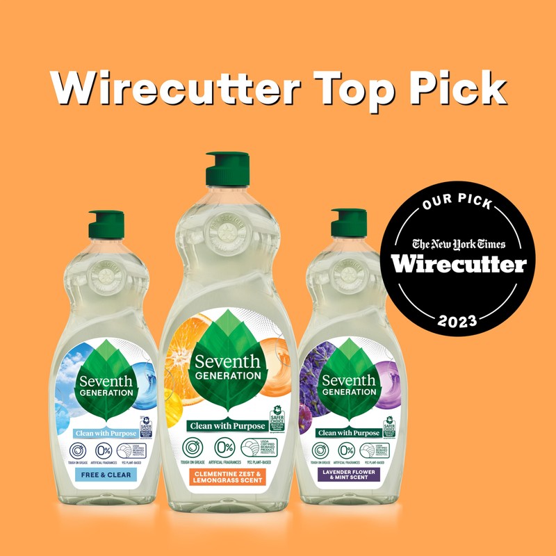 Seventh Generation Hand Dish Wash Refill, Lemongrass & Clementine, 3pk