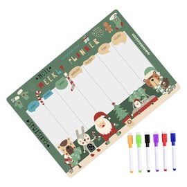 Tofficu 1set Magnetic Erasable Writing Board for Fridge Dry Erase Board Removable Markers for Meal Planning Reminders -do Lists Design