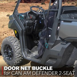 A & UTV PRO Door Net Buckle Clips for Can Am Defender,Front Door Side Safety Net Fastener Base Support Quick Side Release Buckles Accessories, Black,2 Pair