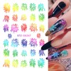 8Sheets Fireworks Nail Art Stickers for Nail Art, Gold Silver
