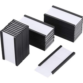 Magnetic Label Holders Labels with Magnets Magnetic Data Cardholders with Protective Films Replacement Strips for Shelf Bin (2 x 1 Inch, 30)