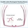 CessBlu 10 Pack Classic Reading Glasses for Women Narrow Frame