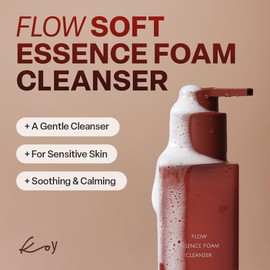 KOY Flow Essence Foam Cleanser 5.07 fl oz | Gentle Daily Cleanser with Botanical Extracts & Moisturizing Ingredients | Refreshing & Smooth Skin