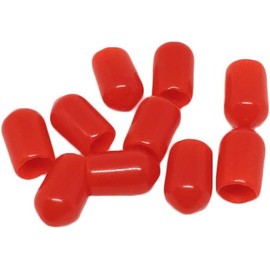 RiteAV - Fiber Optic Dust Caps for Fiber Bulkheads - 100 caps - (ST Mutlimode or Singlemode) (Red)