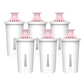 AQUA CREST Magnesium Water Filter, Intended for Brita® Pitchers and Dispensers, Everyday, UltraMax, Metro+, XL and More, 2 Months, Reduces Chlorine, 6 Count
