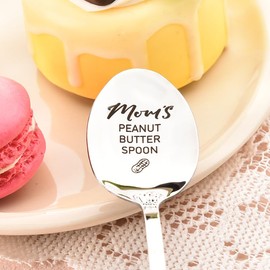 Mom Mum Birthday Gifts for Mother Mom Christmas Gifts for Mummy Mum's Peanut Butter Spoon for Mom I Love You Gifts for Mum Thank You Gifts for Mum Thoughtful Gifts for Mummy Xmas Gifts