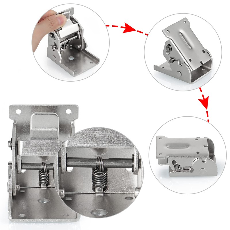 MDLUU Folding Brackets Heavy Duty, 90 Degree Self-Lock Hinges for