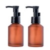 2PCS 60ML/2Oz Wine Red Glass Pump Bottles with Black Pump