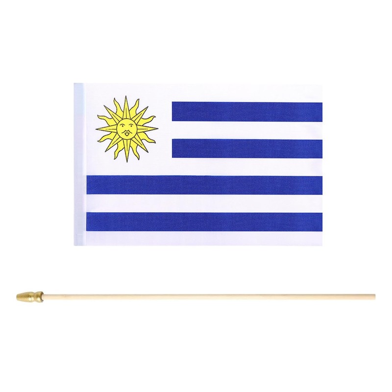 5 Pack Uruguay Uruguayans Small Mini Wood Hand Held Stick