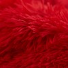 HAIHUA Red Fluffy Twin Comforter Cover Set，Faux Fur Red Girls