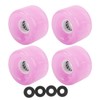 4Pcs Skateboard Wheel Set Replacement 78A Hardness PU Translucent Flashing